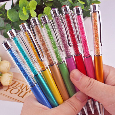 

High Quality Pearl Ballpoint Pens Filled With Crystals Elements Weddings Gift