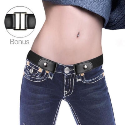 

Fashion women´s no buckle elastic invisible belt jeans