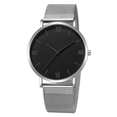 

Gobestart Fashion Mens Women Sport Stainless Steel Case Band Quartz Analog Wrist Watch