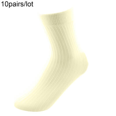 

10PairsSet Stripe Boys Girls Candy Color Breathable Elastic Over Ankle Socks