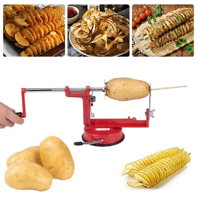 

Manual Stainless Steel Twisted Potato Apple Slicer Spiral Fry Vegetable Cutter