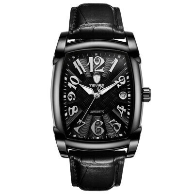 

TEVISE Automatic Mechanical Men Watch Waterproof Business Wristwatch BlackGoldenBlack