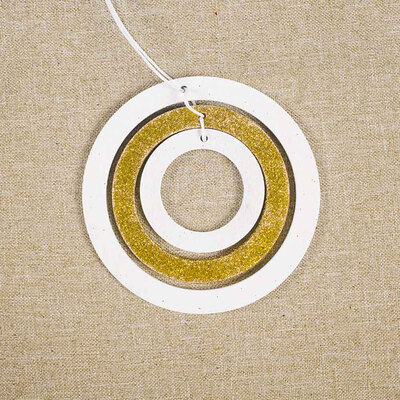 

Colorful Multi Type Christmas Wooden Gold Powder Ring Pendants