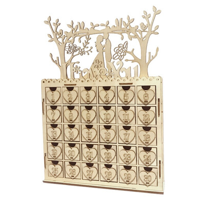 

LED Wedding Sign Chocolate Tree Drawer Cabinet Display Stand Wooden DIY Jewelry Party Decoration Festival Ornament Gifts
