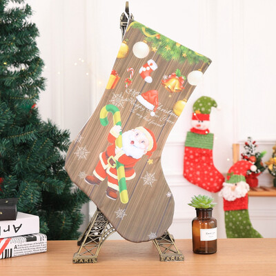 

Toponeto Christmas Stocking Santa Claus Snowman Candy Gift Bag Xmas Tree Hanging Decor