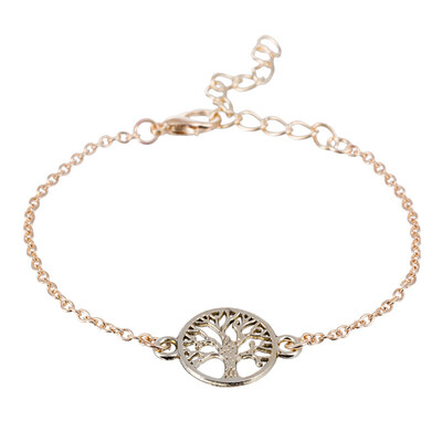 

Lovely Tree Handmade Chain Individual Bracelet with Life Alloy Bangle Bracelet Charm Silver\Gold