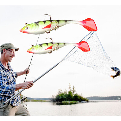 

Saidsome 2pc fishing tackle soft bait light lead fishing artificial bait jig wobbler fishing bait fishing lure