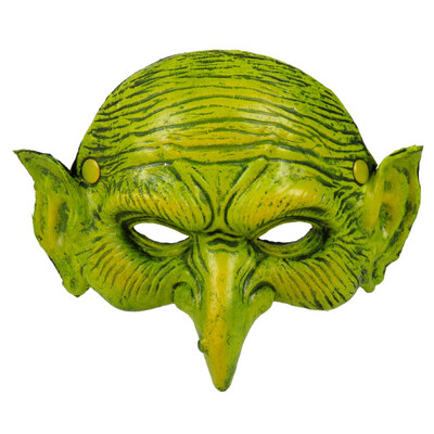 

Halloween Terrible Witch Mask Carnival Festival Party 3D Soft Pu Foam Witcher Masquerade Green Goblin Mask Party Props