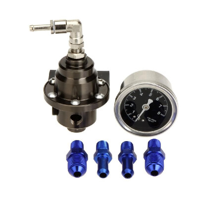 

High Performance Adjustable Fuel Pressure Regulator with Filled Oil Gauge for Car Auto