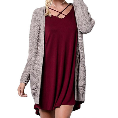 

Toponeto Womens Long Sleeve Knitwear Open Front Cardigan Sweaters Casual Outerwear