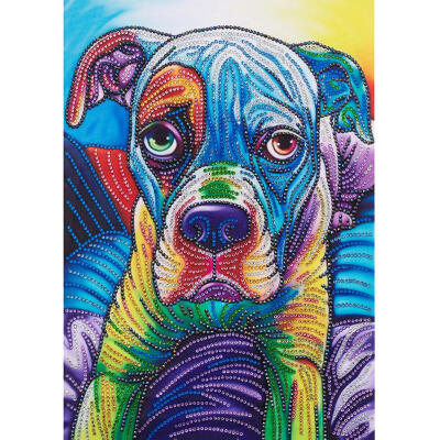 

5D DIY Special Shaped Diamond Painting Colorful Dog Cross Stitch Embroidery