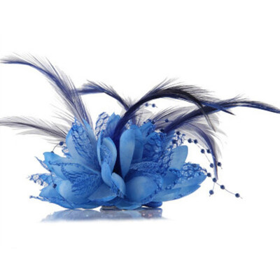 

Flower Feather Bead Corsage Hair Clips Fascinator Bridal Hairband Brooch Pin