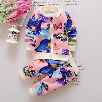 

Autumn Toddler Kids Baby Boys Girls Clothes Floral Tops TopsPants Outfits 2PCS Set