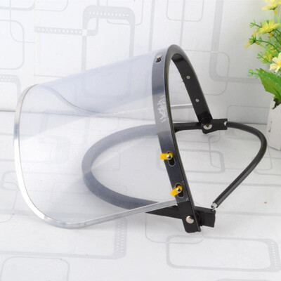 

Pc bracket anti-impact mask high temperature anti-splash dustproof anti-splash can wear helmet surface screen white