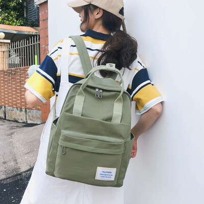 

The Simple&Ancient Backpack&Shoulder Bag for Senior High School Students in Korean Edition of INS Bookbag