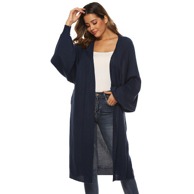 

Fashion V Neck Lantern Sleeve Women Coats Solid Color Feminino Loose Cardigan Autumn Loose Outerwear