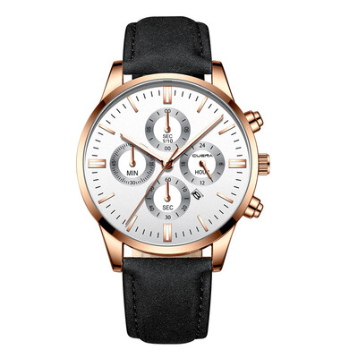 

Gobestart Men Military Sports Watch Luxury Analog Sport Leather Quartz Mens Watches