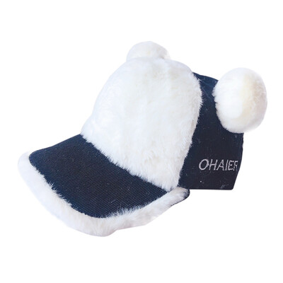 

Kids Adjustable Hats Corduroy Ball Hat Baby Girl Winter Warmer Baseball Cap Breathable Patchwork Visors Hats