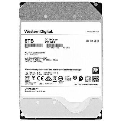 

Western Digital 8TB SATA6Gbs 7200 to 256M Helium Sealed Enterprise Hard Drive HUH721008ALE600