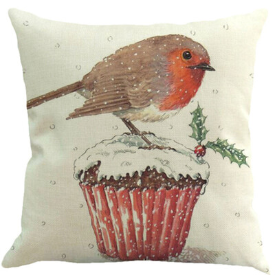 

Tailored Christmas Cotton Linen Sofa Car Home Waist Cushion Cover Throw Pillow Case A