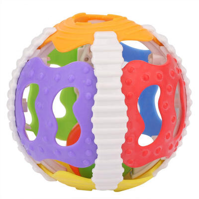 

Greensen Rattles Drag Bell Hand Rubber Soft Grab Bell Ball Toys Kids Intelligence Hand Bells