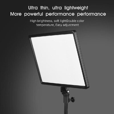 

Large LED Video Light Panel Studio Photography Lamp 3200K-5600K Bi-color Adjustable Brightness 50W with LED Display for Youtube Li