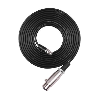 

Microphone Cable 4-Pin Mini XLR Connector to XLR Connector Balanced Audio Wire Stage Studio Musical Instrument Accessory Cords Bla