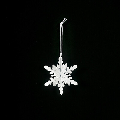 

Gobestart Wrought Iron Cutout Three-dimensional Snowflake Pendant Christmas Tree Decor