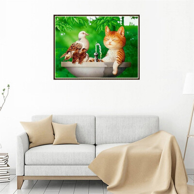 

Gobestart 5D Embroidery Paintings Rhinestone Pasted DIY Diamond Painting Cross Stitch