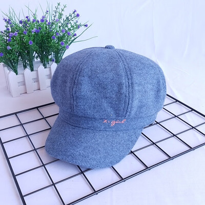 

2019 autumn winter new Japanese leisure star anise cap beret female Korean version tide British retro cashmere painter cap