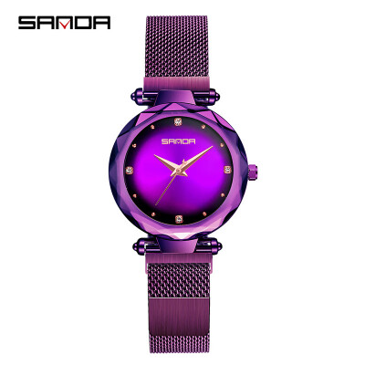 

2019 New Fashion Women Watches Luxury Brand Purple Female Wristwatch Starry Sky Magnet Ladies Clock relogio feminino Wife Gift