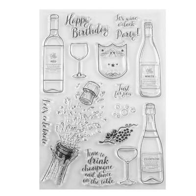 

Flower Bottle Transparent Stamp Seal for DIY Scrapbooking Album Decor Stamp