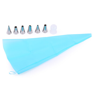 

8 in 1 Silicone Reusable Cake Piping Bag Icing Cream Pastry Decorating Tool