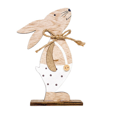 

Toponeto Easter Decorations Wooden Rabbit Shapes Ornaments Craft Gifts