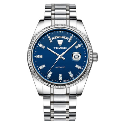 

TEVISE T833A Business Men Automatic Mechanical Watch Time Calendar Display Fashion Casual Stainless Steel Strap 3ATM Waterproof Lu