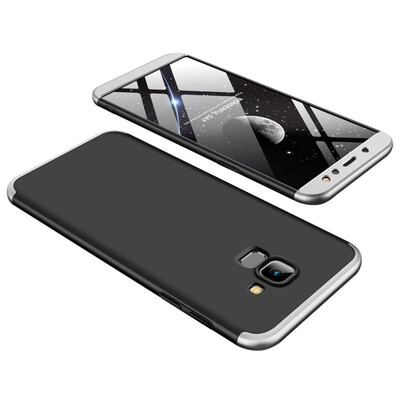 

MOONCASE Samsung A6 2018 three-section all-inclusive shield - black silver