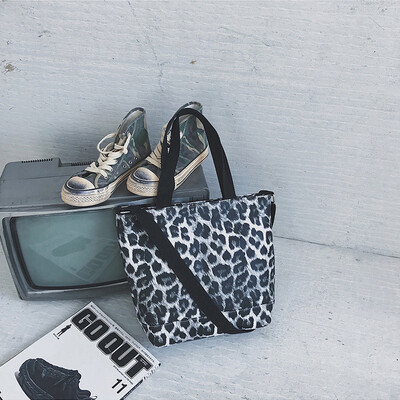 

Tailored Unisex Canvas Messenger Printing Leopard Shopping Bag Crossbody Bag Handle Bags