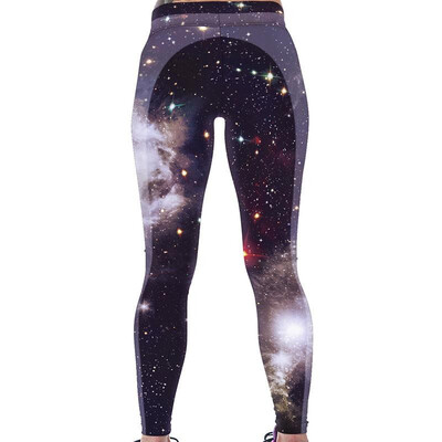 

New Christmas Series Black Star 3D Digital High Waist Hip Yoga Fashion Womens Sports Pants Aslgs0031