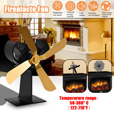 

4 Blades Home Fireplace Fan Efficient Heat Distribution Fans