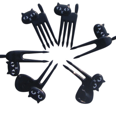 

Cute Fruit Food Meal Fork Health Tableware Food Decorations Food Picks For Lunch Box Retail Package Random Color
