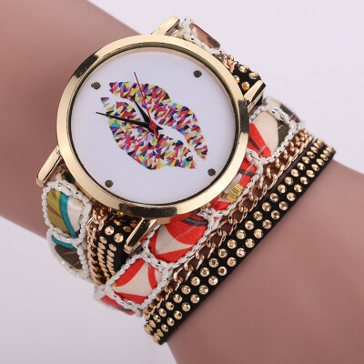 

Lip dial ladies ethnic watch