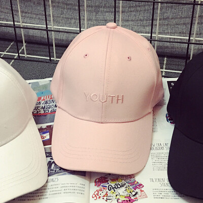 

South Korea ulzzang mens&womens Harajuku Joker Cap Curved Hat Embroidered Sunshade Couple Baseball Hat Spring&Summer