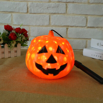 

Portable LED Pumpkin Lantern With Handle Battery Operated Night Light Table Lamp For Halloween Holiday Party Home Decor