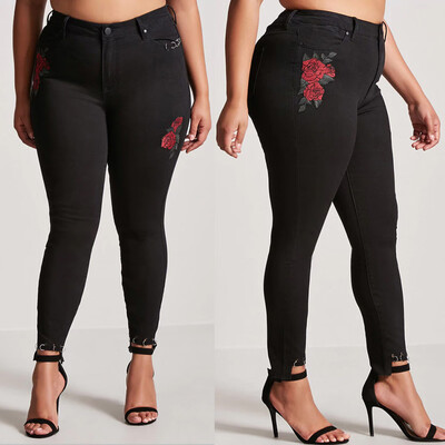 

〖Follure〗Women Stretch Denim Pant Distressed Ripped Freyed Slim Fit Pocket Jeans Trousers