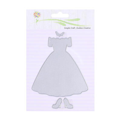 

3pcs DIY Formal Dress Shape Cutting Die Scrapbooking Embossing Stencil Gift