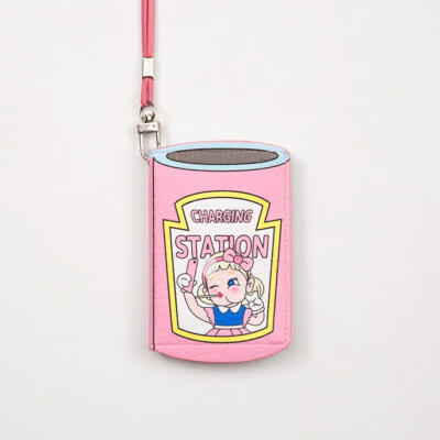 

Cartoon Cute Girl Personality Card Bag Bus Card Set With Rope