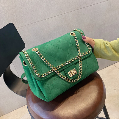 

Girls small bag new Korean version of the rhombic chain shoulder Messenger bag fashion portable small square package tid