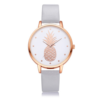 

FanTeeDa New Fashion Leather Women Watches Luxury Top Pineapple Pattern Casual Quartz Watch Women Clock Relogio Feminino 533