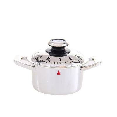 

Stainless Steel Kitchen 60 Minutes Timer Clock Teapot Shaped Manual Mechanical Clockwork Cooking Alarm Countdown Reminder