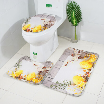 

Toponeto Non-Slip Suction Grip Bath Mat Bathroom Kitchen Carpet Doormats Decor 3PCS